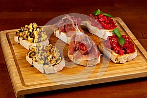 Assorted Bruschetta plate