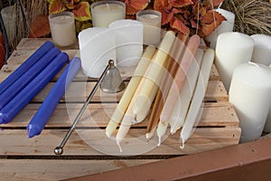 Assorted Candles with Candle Extinguisher
