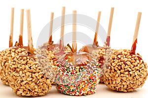 Assorted candy apples