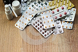Assorted capsules, pills and blisters