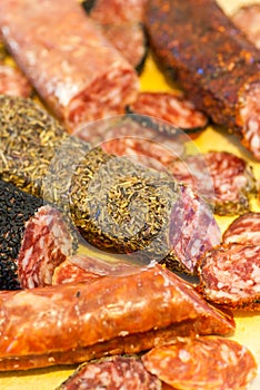 Assorted catalan spanish salami photo