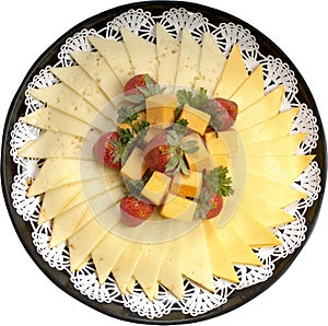 Assorted cheese platter photo