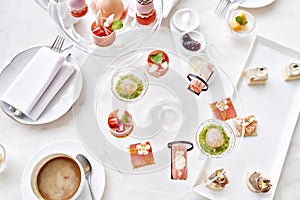 Assorted chinese desserts on table