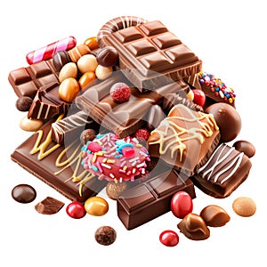 Assorted Chocolate Bars, Candies, and Sweets