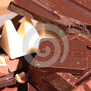 Assorted chocolate bars