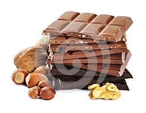 Assorted chocolate with nuts