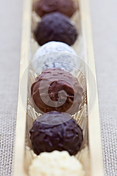 Assorted chocolate truffels