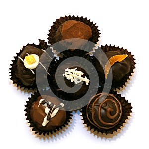 Assorted chocolate truffles