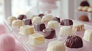 Assorted Chocolate Truffles Displayed Elegantly