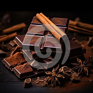 Assorted Chocolates With Cinnamons and Spices