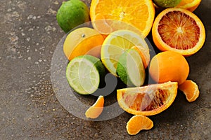 Assorted citrus - lemon, manadarin, orange