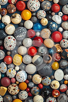 Assorted Collection of Various Marbles