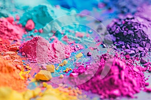 Assorted Colored Powders on Table