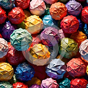 Assorted colorful crumpled paper balls, showing diverse discarded ideas