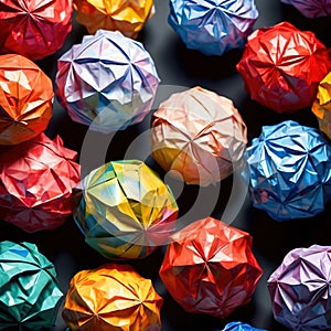 Assorted colorful crumpled paper balls, showing diverse discarded ideas