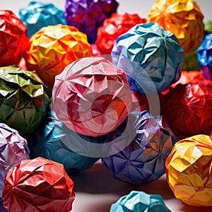 Assorted colorful crumpled paper balls, showing diverse discarded ideas