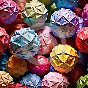 Assorted colorful crumpled paper balls, showing diverse discarded ideas