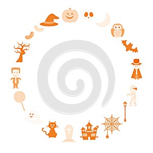 Assorted colorful and cute Halloween illustrations flame