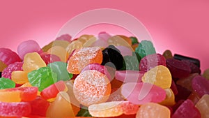 Assorted colorful juicy candies