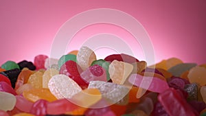 Assorted colorful juicy candies