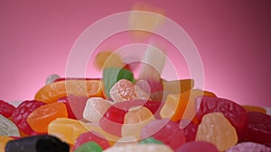 Assorted colorful juicy candies