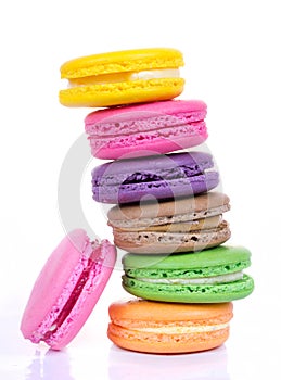 Assorted colorful macaroon photo