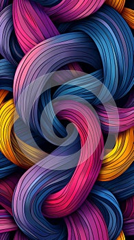 Assorted Colorful Yarn on Black Background