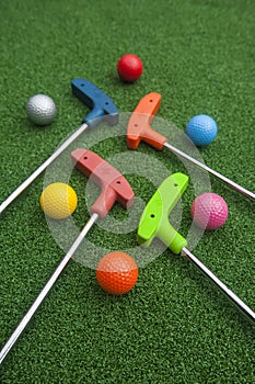 Mini Golf Clubs and Balls