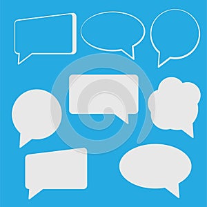 assorted comic chat bubble speaking vector graphic design