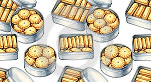 Assorted Cookies and Biscuits in Tins