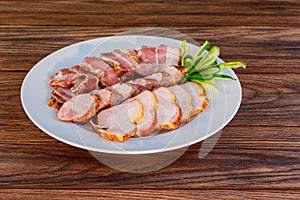 Assorted deli meats - ham, sausage, salami, parma, prosciutto, bacon