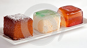 Assorted desserts on a plate photo