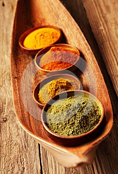 Assorted dried ground spices