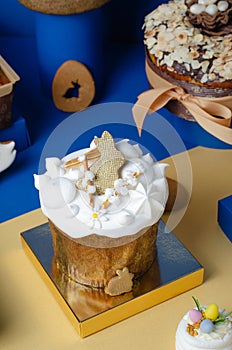 Assorted Easter Sweet Treats, Sweet Bread, Kulich, Easter Composition