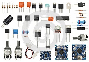Assorted electronic components and modules for circuit building and prototyping