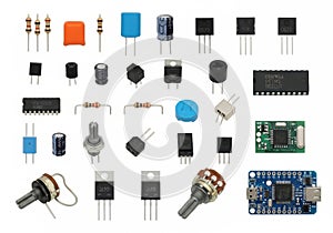 Assorted electronic components and modules for prototyping and circuit building