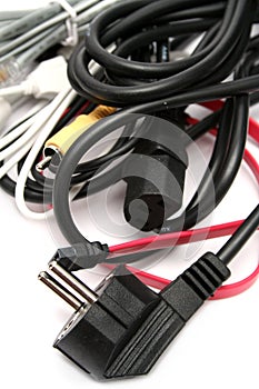 Assorted electronics cords