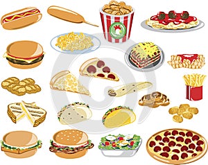 Assorted Fast Food Icons