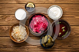 Assorted fermented foods