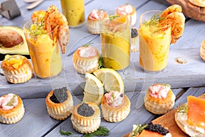 Assorted of festive canape