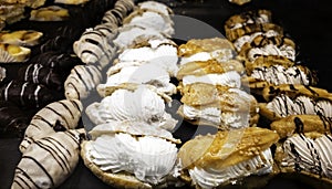 Assorted flavored cakes