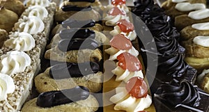 Assorted flavored cakes