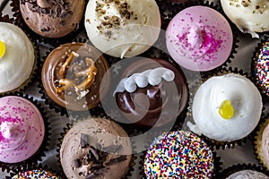 Assorted Flavors of Cupcake on Display