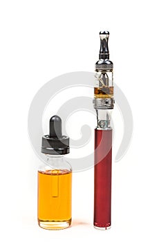 Assorted flavors vape juice and eyedropper, ecigarette