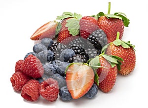 Assorted fresh berries. Details, healthy.