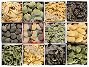 Fresh pasta assorted.