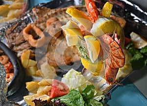 Assorted fresh Seafood platter