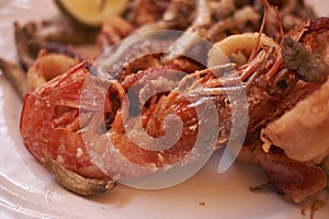 Assorted fried seafood