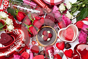 Assorted Gifts and Treats for Valentine
