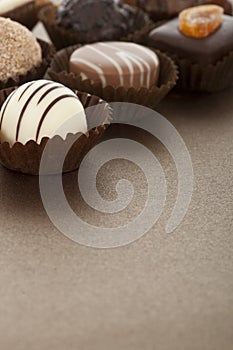 Assorted gourmet chocolate bonbons